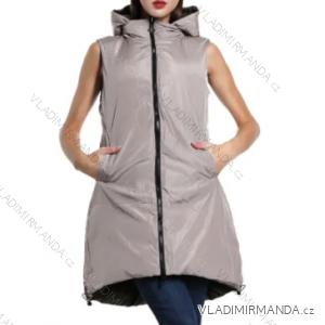 Vesta s kapucňou bez rukávu dámska (S/M/L ONE SIZE) TALIANSKA MÓDA IMPOZ25PR-6610