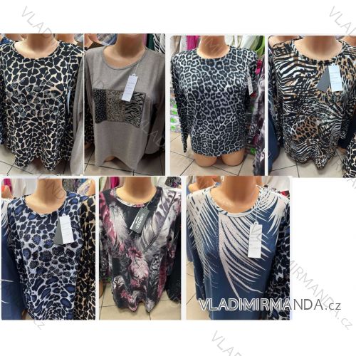 Katalog Tričko tunika dlhý rukáv dámske nadrozmerné (l-3XL) ERBOSSI ERB25ZARI