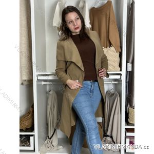 Kabát flaušový dámsky (S / M ONE SIZE) TALIANSKÁ MÓDA IMM211604