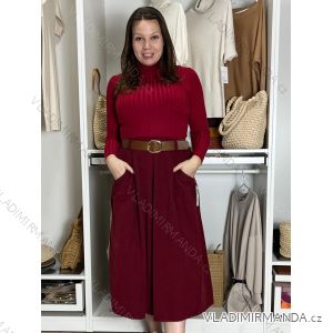 Sukňa s páskem manžestrová dámska MONA (S/M/L ONE SIZE) TALIANSKA MóDA IMSM251155