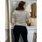 Sveter upletový tenký krátky rukáv dámske LEXI  (S/M/L ONE SIZE) TALIANSKA MÓDA IMWCP25W8505