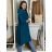Mikina kabát oversize na zips s kapucňou dlhý rukáv dámsky KAILA  (S/M/L ONE SIZE) TALIANSKA MÓDA IMPLI2430059/DU S/M/L modrá petrolejová