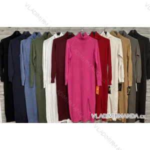 Šaty s rolákom dlhý rukáv dámske (S/M/L ONE SIZE) TALIANSKA MÓDA IMPOZ25SM-010