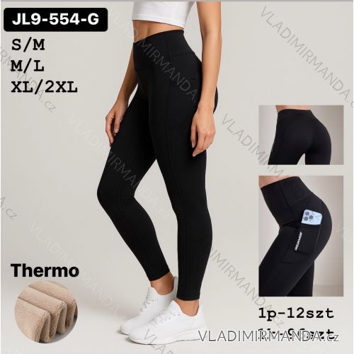 Legíny dlhé thermo dámske nadrozmer (S/M - M/L - XL/XL - XL/2XL) MIE25JL9-554-G