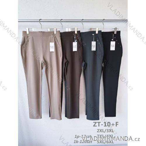 Nohavice dlhé elegantné dámske nadrozmer (2XL - 6XL) MIE25ZT-10-F