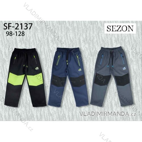 Nohavice softshell zateplené flaušom detské chlapčenské (98-128) SEZON SEZ25SF-2137