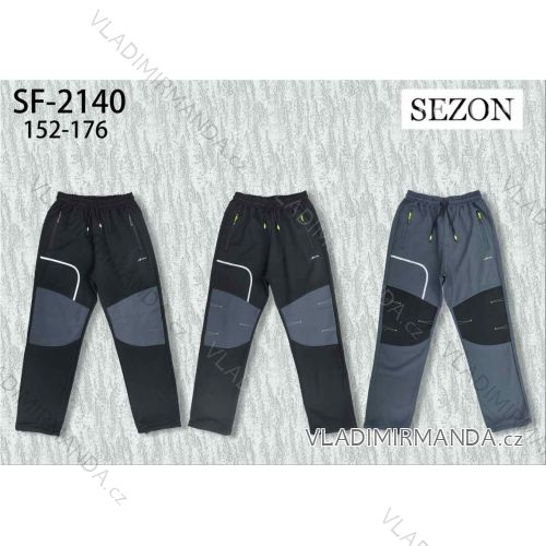Nohavice softshell zateplené flaušom dorast chlapčenské (152-176) SEZON SEZ25SF-2140