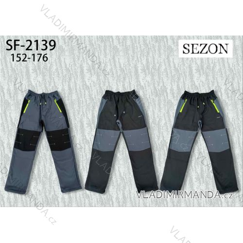 Nohavice softshell zateplené flaušom dorast chlapčenské (152-176) SEZON SEZ25SF-2139