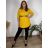 Tunika prodloužená košilová s páskem dlouhý rukáv dámská nadrozměr (2XL/3XL ONE SIZE) ITALSKÁ MÓDA IMD212156