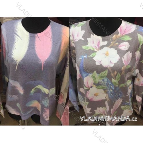 Mikina dlhý rukáv dámsky nadrozmerné (m-3XL) OSLIL polski moda PM117047