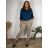 Nohavice strečové mačkáče dlhé dámske (S/M/L ONE SIZE) TALIANSKA MóDA IMN22MARINA