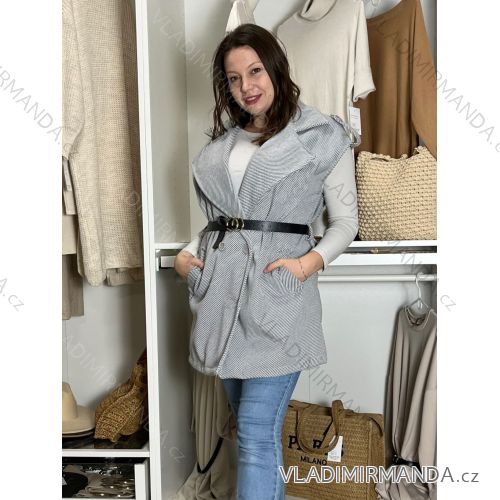 Vesta s opaskom bez rukávu dámska KLARA (M/L/XL ONE SIZE) TALIANSKA MODA IMWKA251112