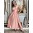 Šaty dlhé elegantné na ramienka dámske AMANDA  (S/M ONE SIZE) TALIANSKA MODA IM323022