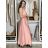 Šaty dlhé elegantné na ramienka dámske AMANDA  (S/M ONE SIZE) TALIANSKA MODA IM323022
