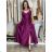 Šaty dlhé elegantné na ramienka dámske AMANDA  (S/M ONE SIZE) TALIANSKA MODA IM323022