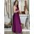 Šaty dlhé elegantné na ramienka dámske AMANDA  (S/M ONE SIZE) TALIANSKA MODA IM323022