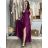 Šaty dlhé elegantné na ramienka dámske AMANDA  (S/M ONE SIZE) TALIANSKA MODA IM323022