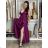 Šaty dlhé elegantné na ramienka dámske AMANDA  (S/M ONE SIZE) TALIANSKA MODA IM323022