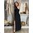 Šaty dlhé elegantné na ramienka dámske AMANDA  (S/M ONE SIZE) TALIANSKA MODA IM323022