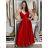 Šaty dlhé elegantné na ramienka dámske AMANDA  (S/M ONE SIZE) TALIANSKA MODA IM323022