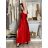 Šaty dlhé elegantné na ramienka dámske AMANDA  (S/M ONE SIZE) TALIANSKA MODA IM323022