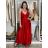 Šaty dlhé elegantné na ramienka dámske AMANDA  (S/M ONE SIZE) TALIANSKA MODA IM323022