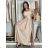 Šaty dlhé elegantné na ramienka dámske AMANDA  (S/M ONE SIZE) TALIANSKA MODA IM323022