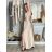 Šaty dlhé elegantné na ramienka dámske AMANDA  (S/M ONE SIZE) TALIANSKA MODA IM323022