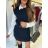 Šaty krátke pletené s opaskom a košeľou dámske (S/M/L ONE SIZE) TALIANSKA MÓDA IM425612