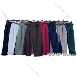 Nohavice maslové s opaskom dámske (S/M/L ONE SIZE) TALIANSKA MÓDA IMD25223
