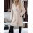 Kabát zimný chlpatý dlhý rukáv dámsky (S/M/L ONE SIZE) TALIANSKA MÓDA IMD25236