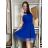 Šaty plesové elegantné na ramienka dámske (S/M ONE SIZE) TALIANSKA MóDA IM322303/UL S/M kráľovská modrá