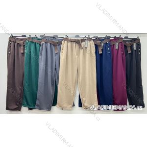 Nohavice elegantné s opaskom MASELKO dámske nadrozmer (54/56/58 ONE SIZE) TALIANSKA MÓDA IM425649