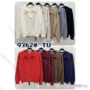 Sveter úpletový dlhý rukáv dámsky (XS/S/M ONE SIZE) TALIANSKA MÓDA IMM25M9362