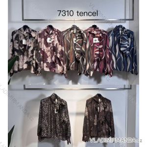 Blúzka elegantný dlhý rukáv dámska (S/M/L ONE SIZE) TALIANSKA MÓDA IMM25M7310