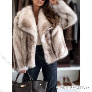 Kabátik zimný chlpatý dlhý rukáv dámsky (XS/S/M ONE SIZE) TALIANSKA MÓDA IMM25M5616