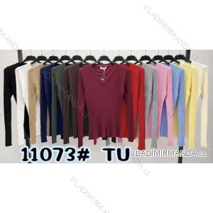 Sveter úpletový dlhý rukáv dámsky (XS/S/M ONE SIZE) TALIANSKA MÓDA IMM25M11073