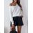 Sveter úpletový dlhý rukáv dámsky (S/M/L ONE SIZE) TALIANSKA MÓDA IMM25M9073