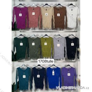 Tričko dlhý rukáv dámske (XS/S/M ONE SIZE) TALIANSKA MÓDA IMM25M1708