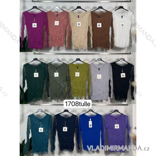 Tričko dlhý rukáv dámske (XS/S/M ONE SIZE) TALIANSKA MÓDA IMM25M1708