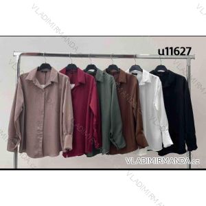 Košeľa klasik dlhý rukáv dámska (S/M/L ONE SIZE) TALIANSKA MÓDA IMM25M11627