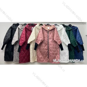 Bunda slabá prešívaná oversize dlhý rukáv dámska nadrozmer (52/54/56 ONE SIZE) TALIANSKA MÓDA IM425664