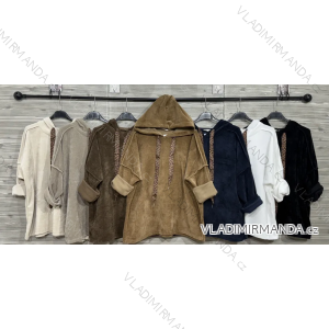 Mikina s kapucňou dlhý rukáv dámska (S/M/L ONE SIZE) TALIANSKA MÓDA IMPOZ25LV-90672