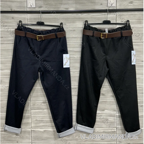 Nohavice elegantné s opaskom dámske (S/M/L ONE SIZE) TALIANSKA MÓDA IMPOZ25LV-2065