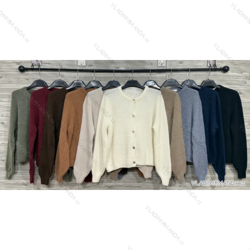 Sveter úpletový na gombíky dlhý rukáv dámsky (S/M/L ONE SIZE) TALIANSKA MÓDA IMPOZ25XJ-7517