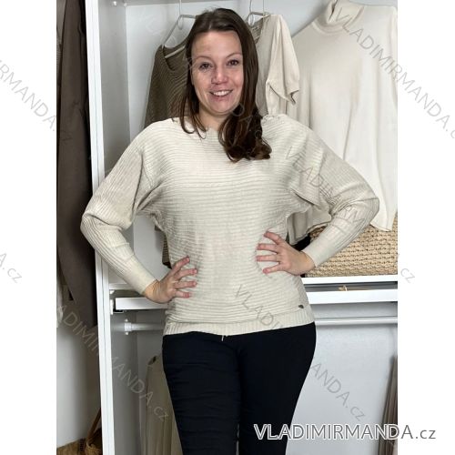 Sveter teplý dlhý rukáv dámsky KAROL (S/M/L ONE SIZE) TALIANSKA MÓDA IMPLI247007