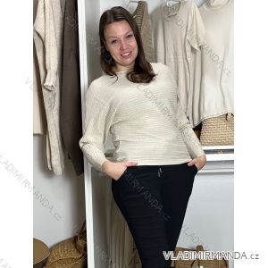 Sveter teplý oversize dlhý rukáv dámsky KAROL (S/M/L ONE SIZE) TALIANSKA MÓDA IMPLI247007/DU