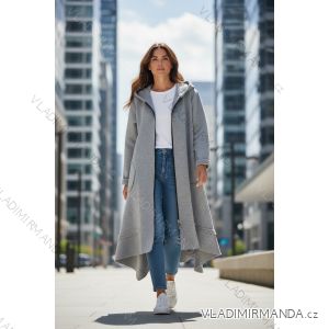 Mikina predĺžená teplá oversize dlhý rukáv dámska nadrozmer (48/50/52 ONE SIZE) TALIANSKA MÓDA IMD25254
