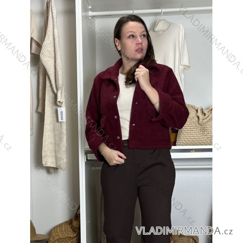 Kabátik teplý dlhý rukáv dámsky DANA (S/M/L ONE SIZE) TALIANSKA MÓDA IMD25183