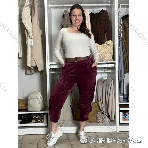 Nohavice dlhé s opaskom manžestrové  dámske SIMONA (XS/S/M ONE SIZE) IMPOZ25LV-25480